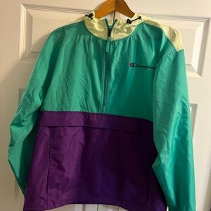Champion Teal and Purple Raincoat